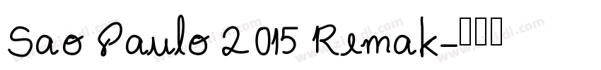 Sao Paulo 2015 Remak字体转换